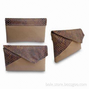 PVC Cosmetic Bag with Flap, Plain Body and Snap Closure, OEM Orders are Accepted